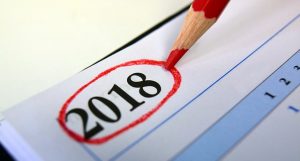 2018 new year calendar